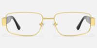 Cypher - Rectangle Gold Eyeglasses | Vooglam Angle View