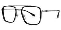 Delaiah - Aviator Black Eyeglasses | Vooglam Front View