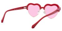Hannah - Heart Red Sunglasses | Vooglam Side View