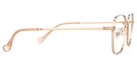 Deimena - Rectangle Gold Eyeglasses | Vooglam