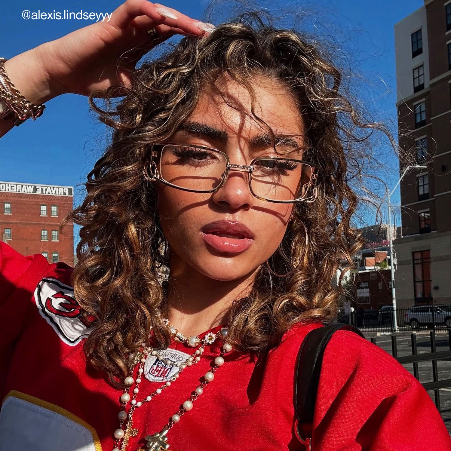 Riff - Rectangle Gold Eyeglasses | Vooglam