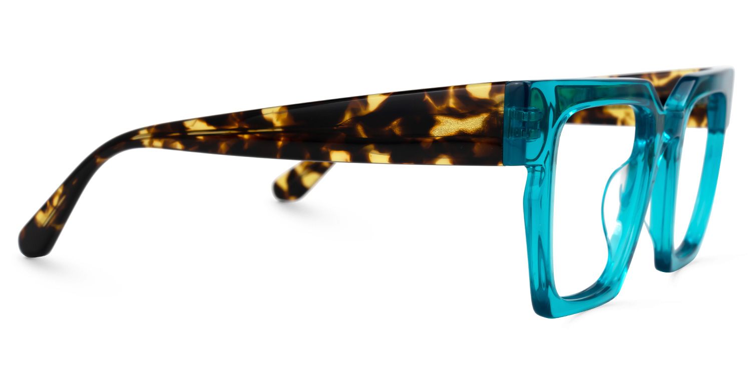 Ekanta - Square Blue Eyeglasses | Vooglam 4