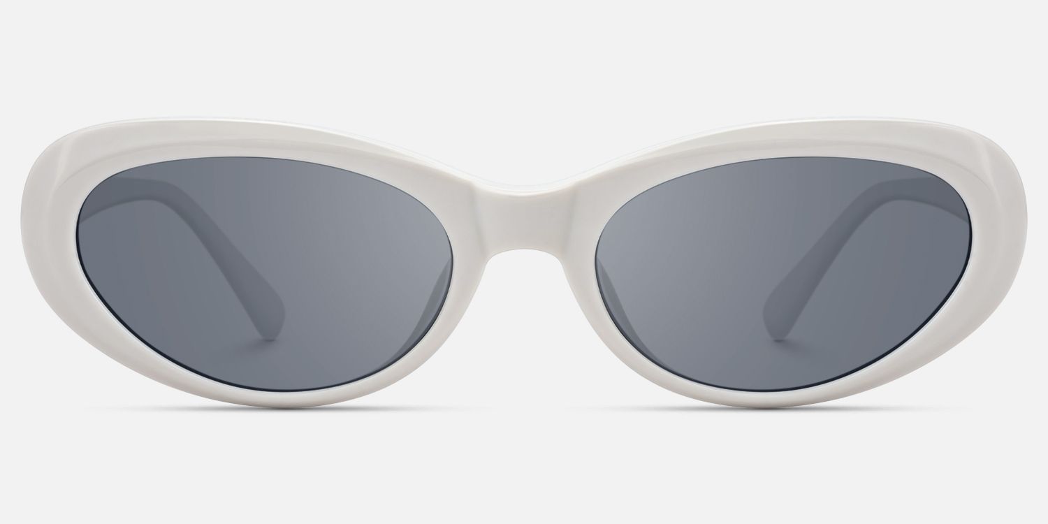 Phantom - Oval White Sunglasses product detail 2