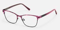 Laser - Rectangle Pink Eyeglasses | Vooglam Front View