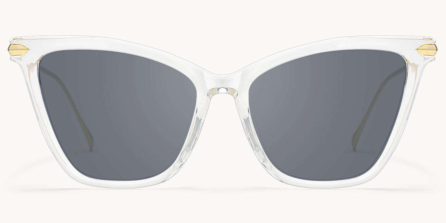 Hilary Clear Butterfly Prescription Sunglasses by Vooglam - Angle View