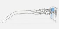 Vorpal - Thorn Deco Clear Blue Sunglasses | Vooglam Side View