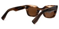 Delarosa - Cat Eye Brown Sunglasses | Vooglam Side View