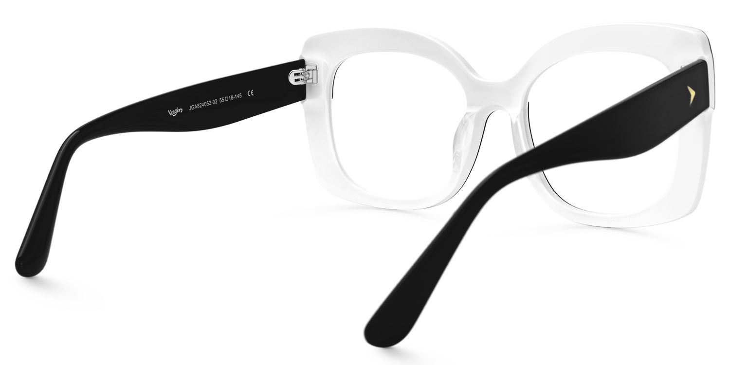 Mabon - Butterfly Black/White Eyeglasses | Vooglam Side View