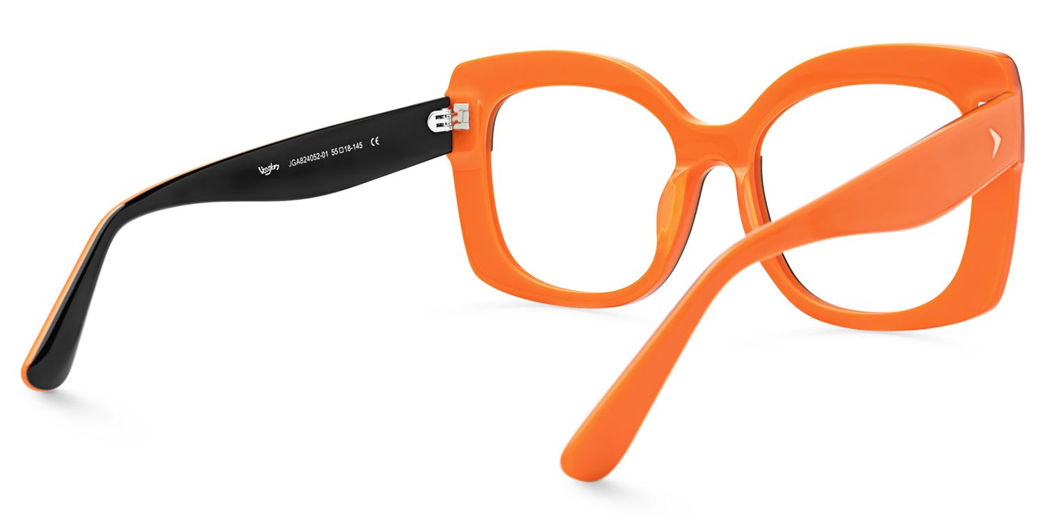 Mabon - Butterfly Orange Eyeglasses | Vooglam Side View