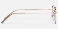 Harlow - Oval Gray Eyeglasses | Vooglam Side View