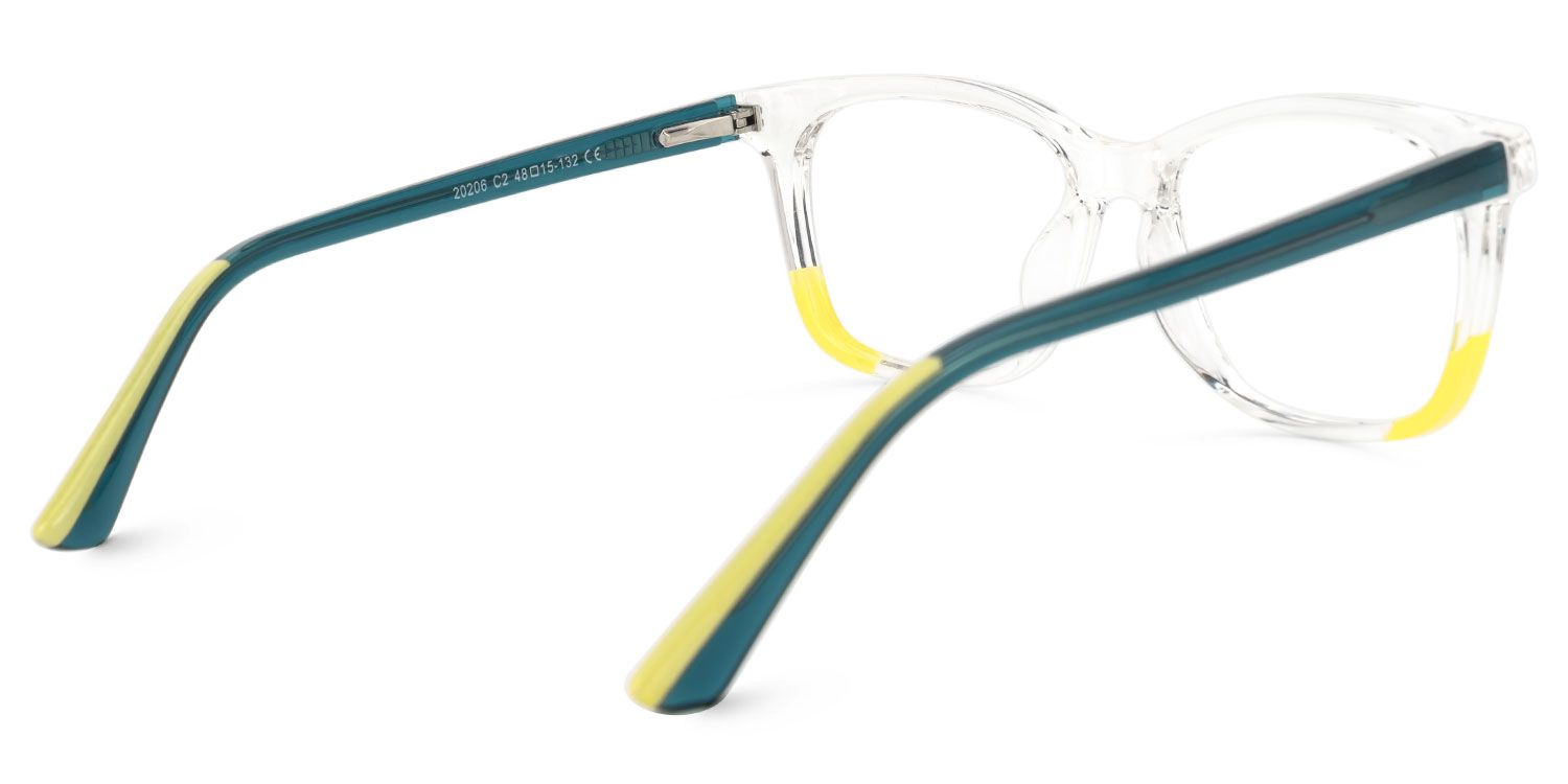 Eliezra - Rectangle Crystal Kids Eyeglasses | Vooglam Side View
