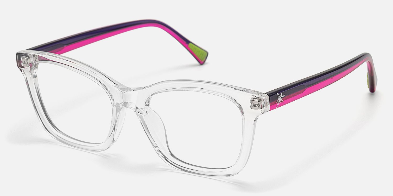 Coexist - Rectangle Crystal Eyeglasses | Vooglam Front View