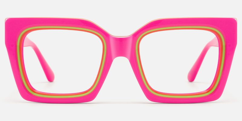 Trance - Square Pink Eyeglasses
