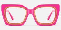 Trance - Square Pink Eyeglasses | Vooglam Angle View