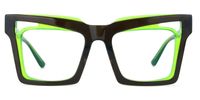 Emberlei - Square Green Eyeglasses | Vooglam Angle View