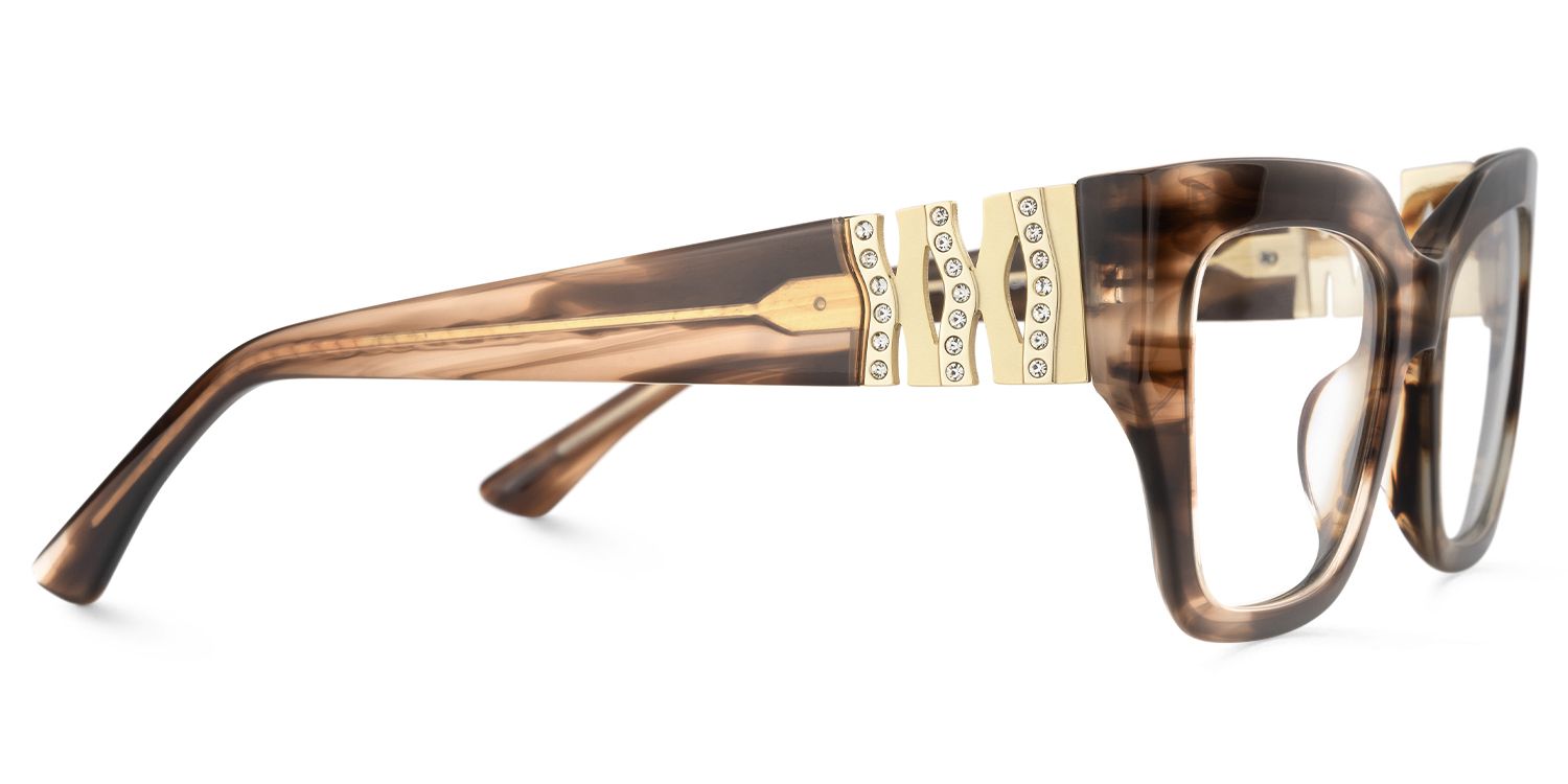 Sable - Square Brown Eyeglasses product detail 4