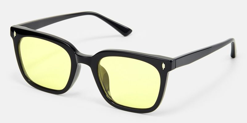 Cosmo - Rectangle Black Sunglasses | Vooglam