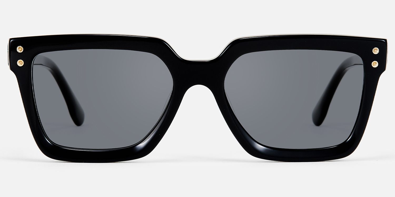 Cavalier - Rectangle Black Sunglasses product detail 2
