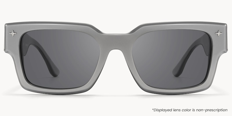 The Programmer - Rectangle Silver Sunglasses