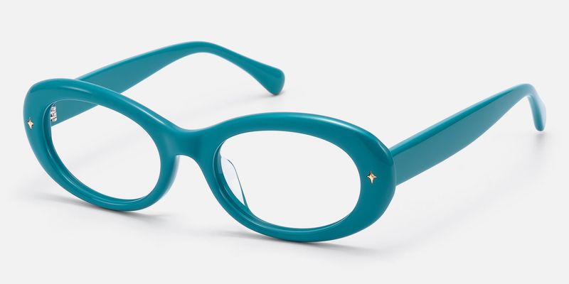 Vexa - Vibrant Blue Thick Acetate Frames | Vooglam