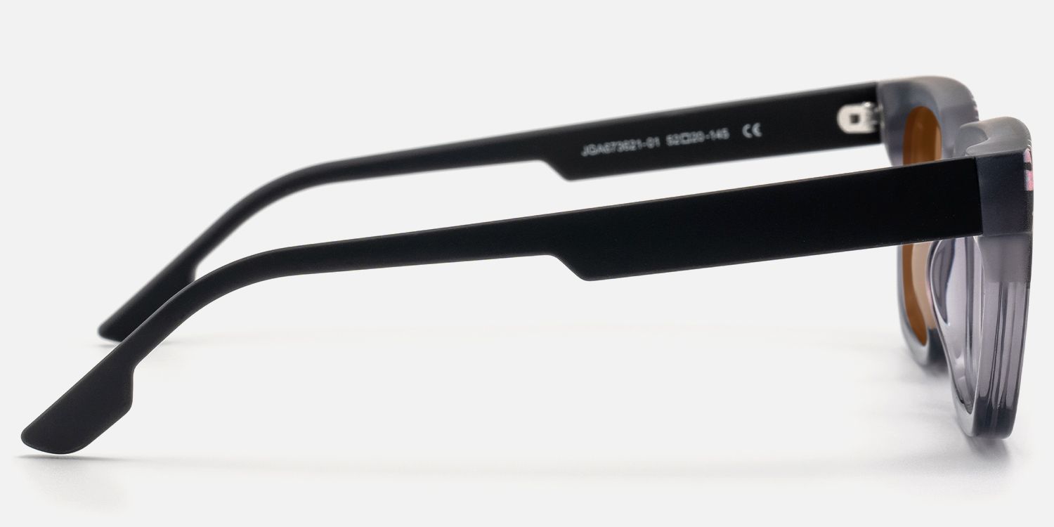 Strobe - Rectangle Two-tone Sunglasses | Vooglam Side View