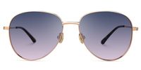 Elsbeth - Aviator Gold Sunglasses | Vooglam Angle View