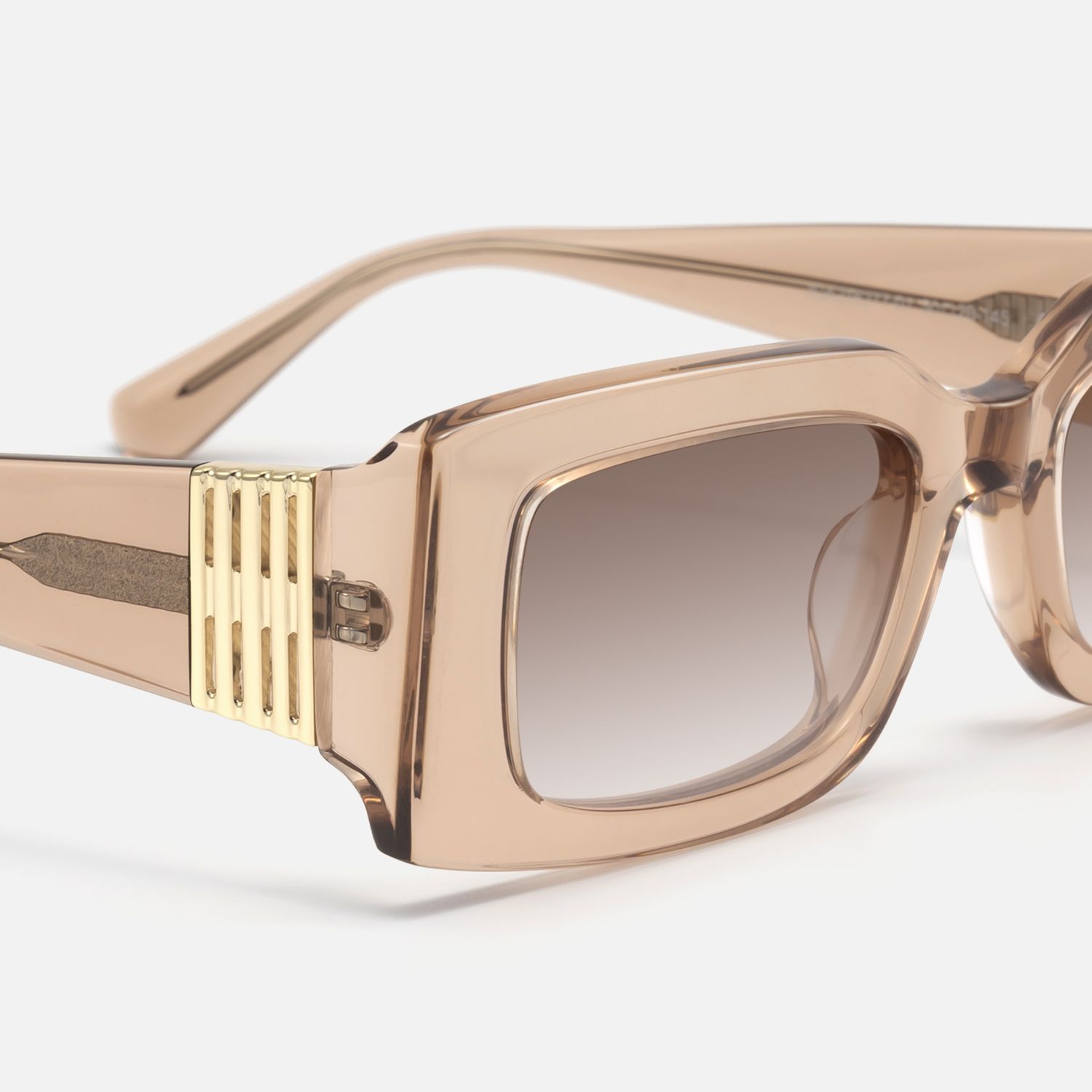 Aurelia - Champagne Gradient Brown Sunglasses | Vooglam Design Details