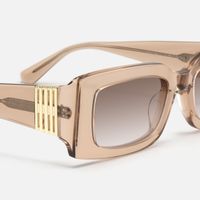 Aurelia - Champagne Gradient Brown Sunglasses | Vooglam Design Details