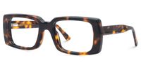 Eirwyn - Rectangle Tortoise Eyeglasses | Vooglam Front View
