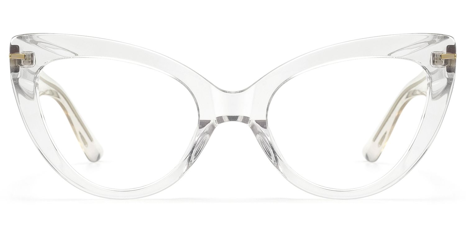 Frame Size of Veromca - Cat Eye Crystal Clear Eyeglasses | Vooglam