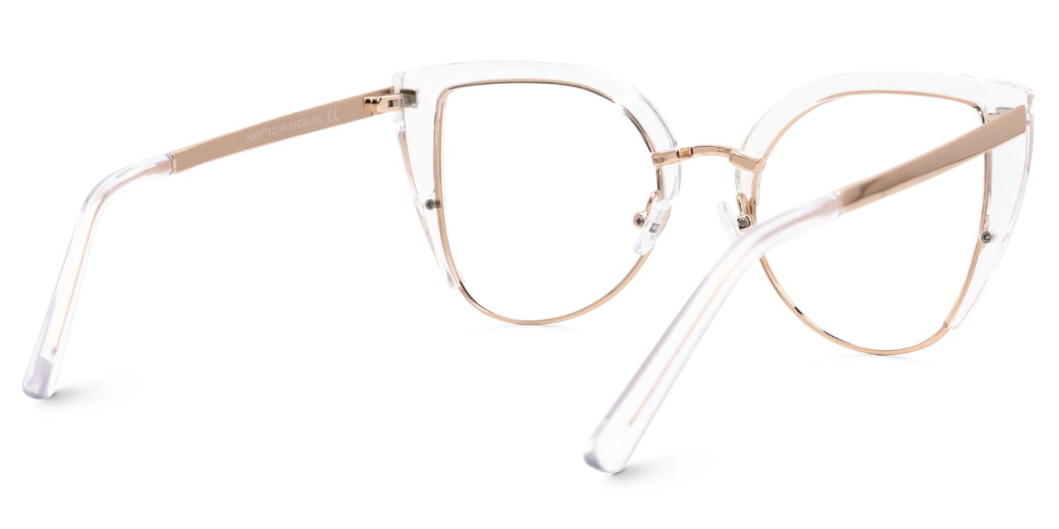 Dansby - Cat Eye Crystal Eyeglasses by Vooglam - Side View