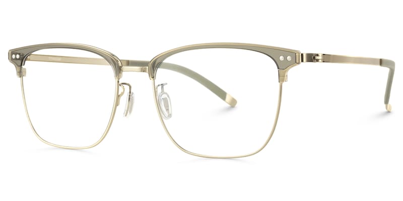 Chord - Rectangle Green Eyeglasses