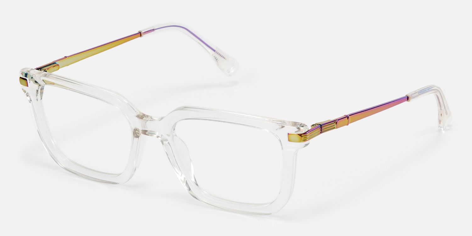 Denbeigh - Rectangle Crystal Eyeglasses | Vooglam Front View