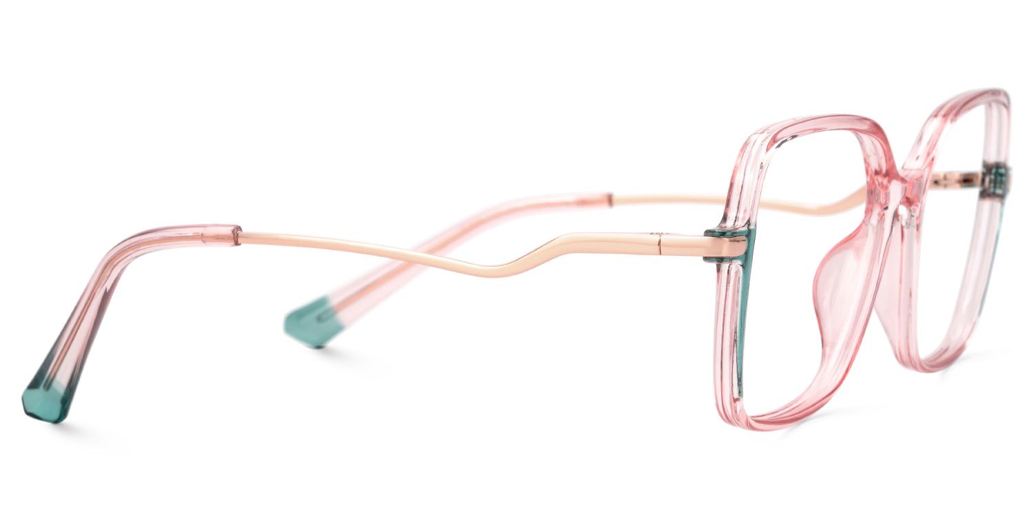 Decima - Square Pink Eyeglasses | Vooglam 4