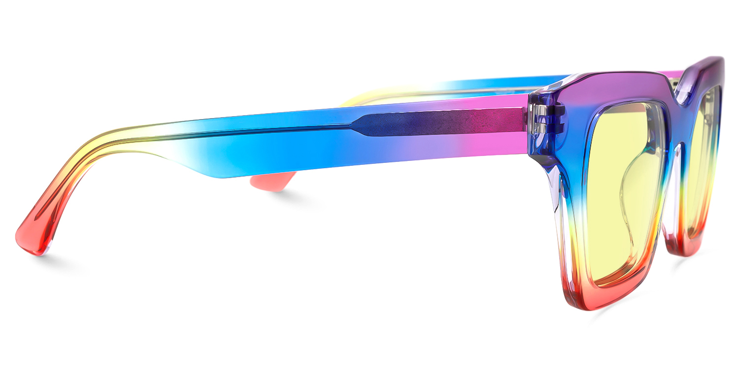Haldis - Square Multicolor Sunglasses - 4