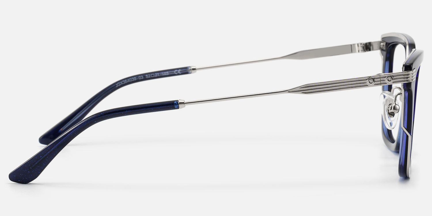 Kassel - Urban Modular Navy Blue Glasses | Vooglam Side View