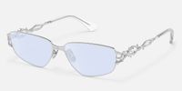 Spine - Geometric Silver Sunglasses