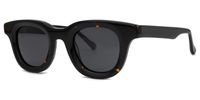 Dehateh - Round Dark/Tortoise Sunglasses | Vooglam Front View