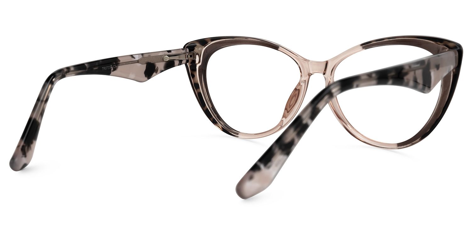 Ekundayo - Cat Eye Brown/Tortoise Eyeglasses | Vooglam Side View
