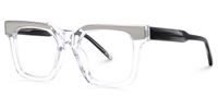 Feleti - Rectangle Crystal Eyeglasses | Vooglam Front View