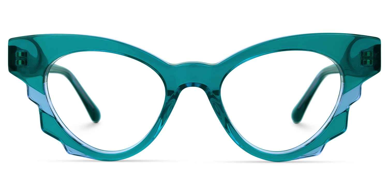 

Agapito - Cat Eye Green Eyeglasses