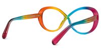 Serena - Oval Multicolor Eyeglasses | Vooglam Side View