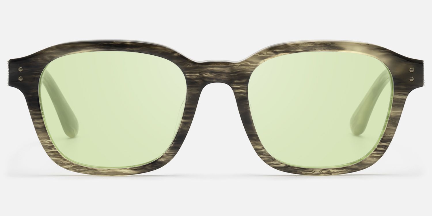 Rainier - Green Tint Earth Tone Marble Shades | Vooglam Angle View
