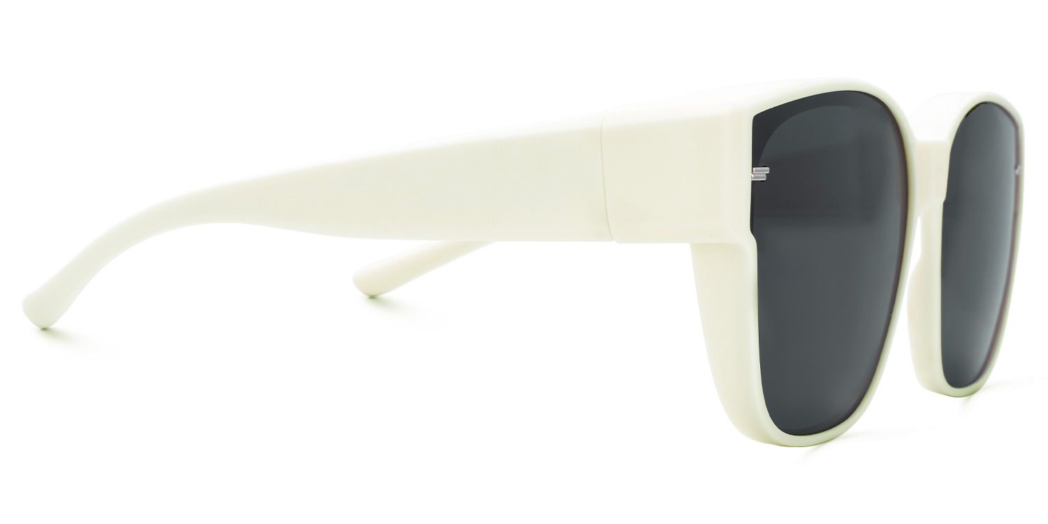 Kagami - Square White Fit Over Sunglasses | Vooglam 4