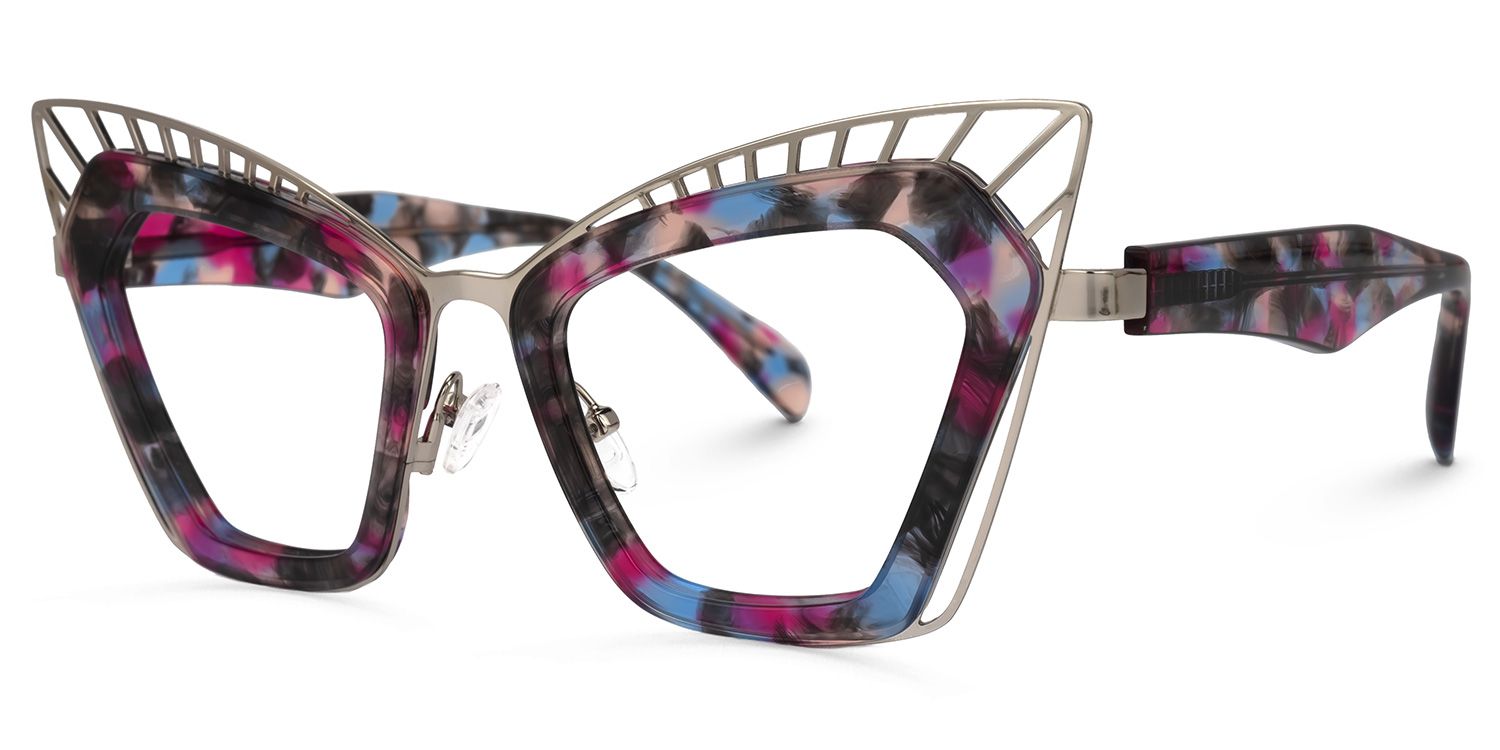 Deiter - Cat Eye Floral Eyeglasses | Vooglam Front View