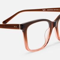 Jaelle - Square Brown Eyeglasses | Vooglam Design Details