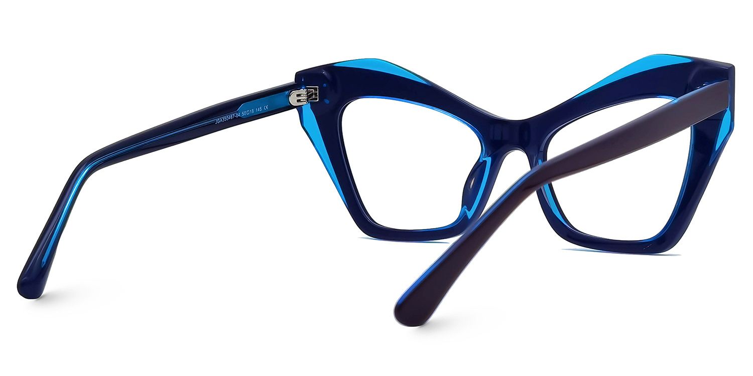 Ryann - Cat Eye Purple Eyeglasses | Vooglam Side View