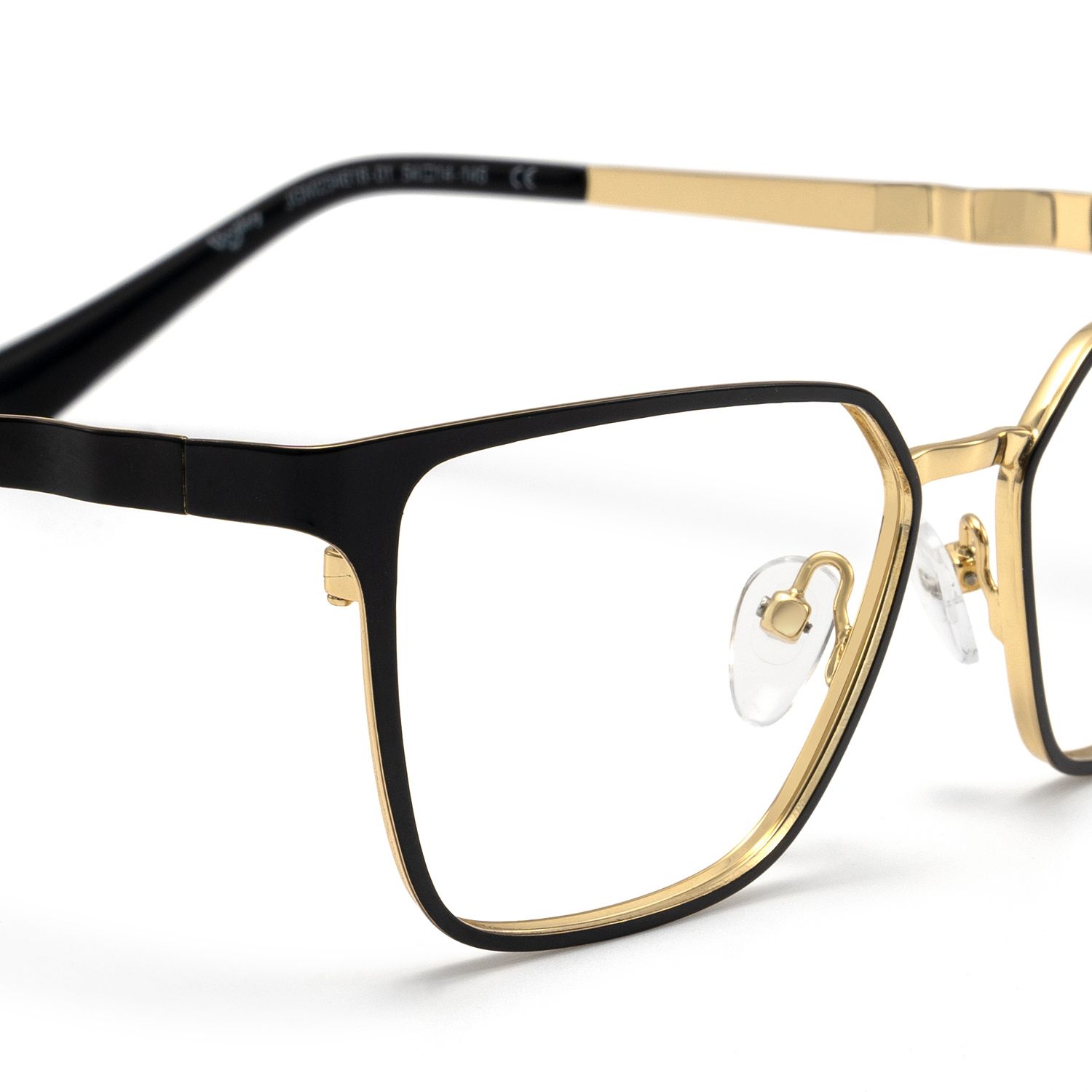 Hologram - Rectangle Black Eyeglasses | Vooglam Design Details