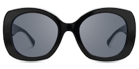 Athina - Round Black Sunglasses - 3