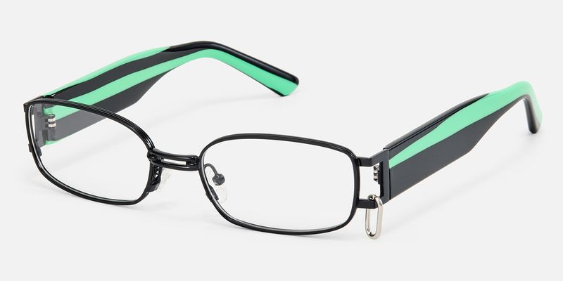 Gagenia - Rectangle Black Eyeglasses